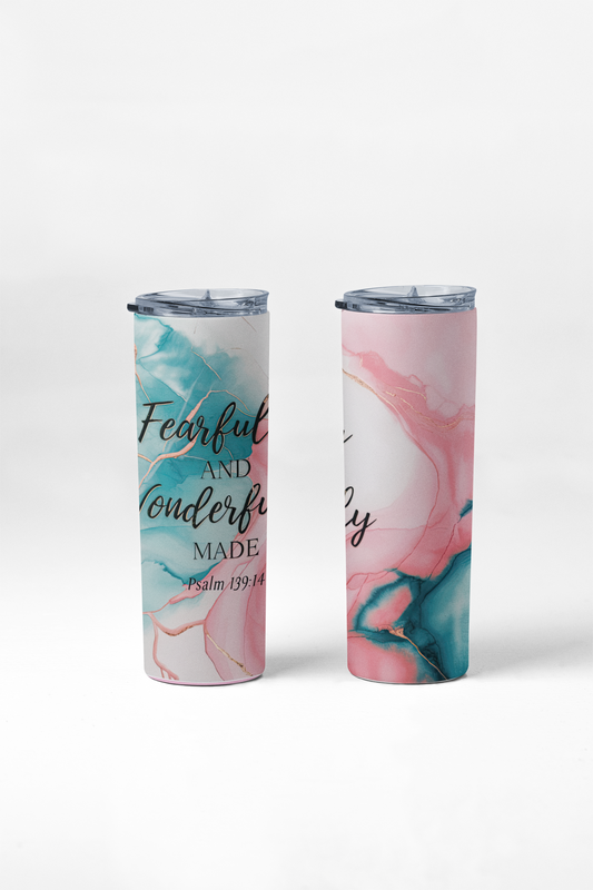 Fearfully made tumbler with stainless steel straw