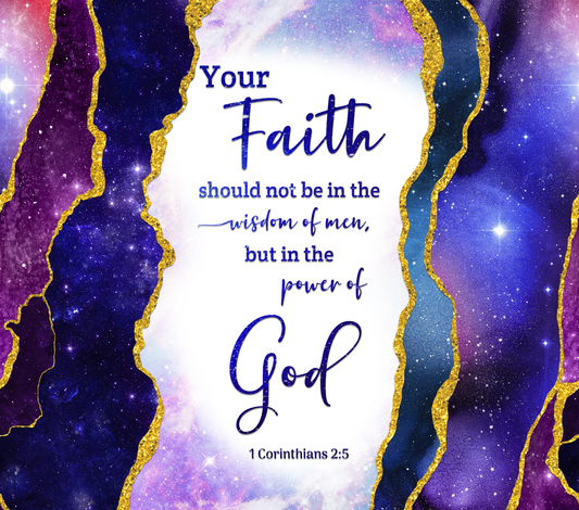 Faith in God tumbler with stainless straw