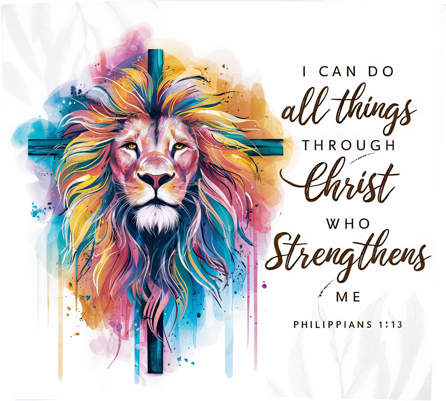 All things possible tumbler with stainless steel straw