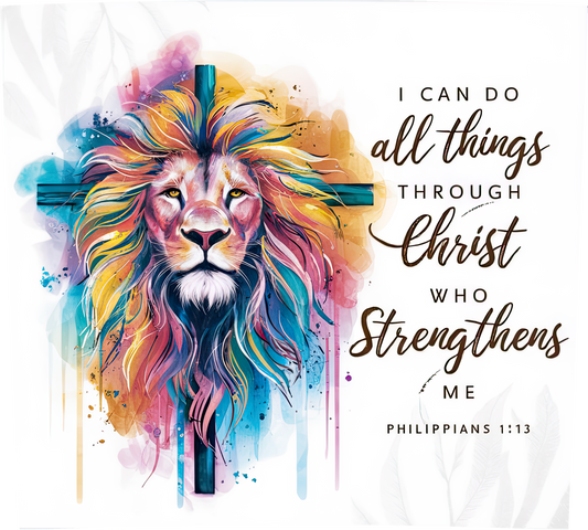 All things possible tumbler with stainless steel straw