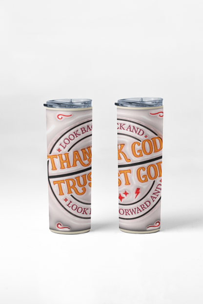 Thank you God tumbler with stainless steel straw